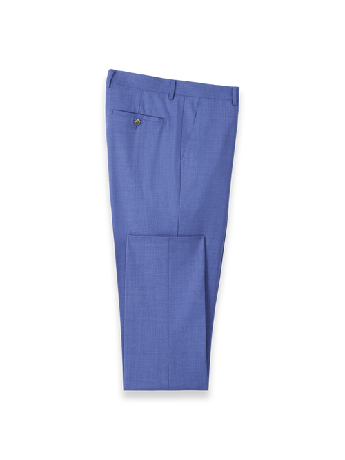 Wool Stretch Bengaline Double Suit Pants - French Blue