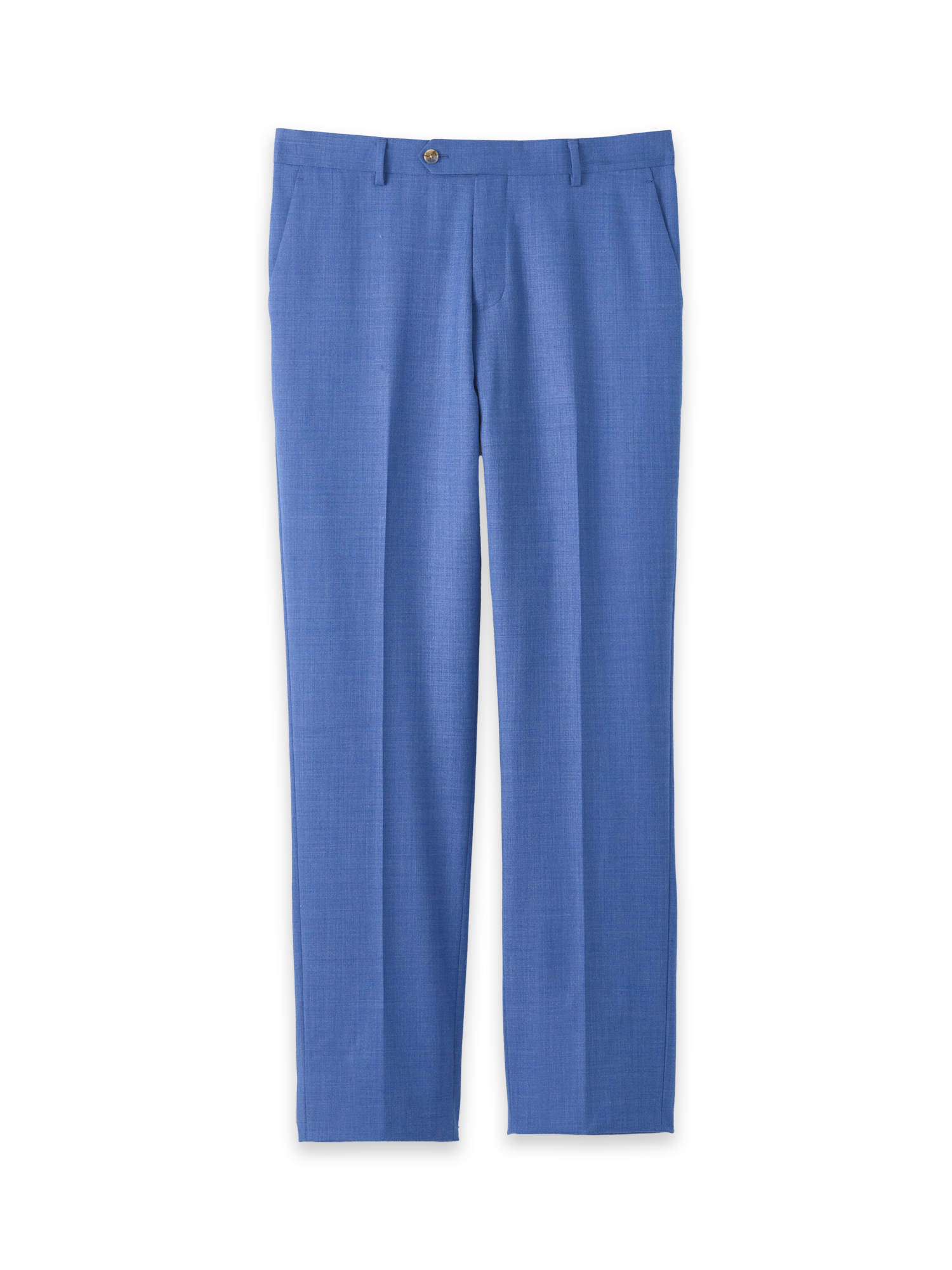 Product Image of Wool Stretch Bengaline Suit Pants-French Blue#model_flat front