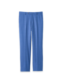 Wool Stretch Bengaline Double Suit Pants - French Blue