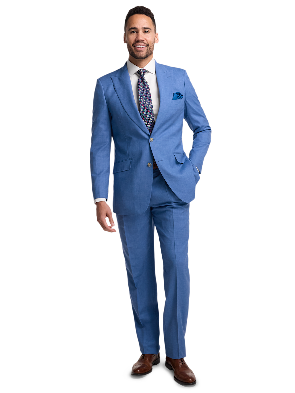 Alternate Image of Wool Stretch Bengaline Suit Pants-1#model_flat front