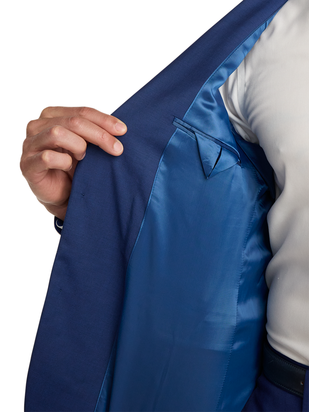 Alternate Image of Wool Solid Single Breasted Notch Lapel Suit Jacket-3