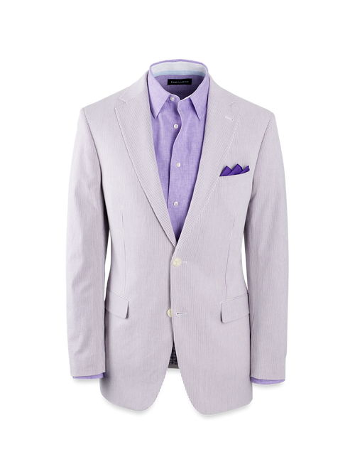 新品 TENDERLOIN SEERSUCKER 3BUTTONS JKT Cotton Stretch Stripe Seersucker Single Breasted Notch Lapel