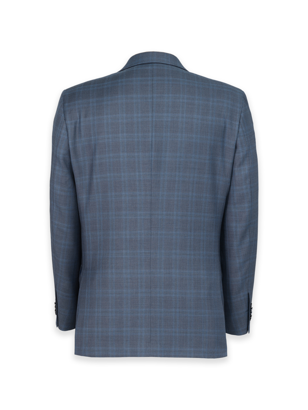 Alternate Image of Blue Wool Glen Plaid Single Breasted Suit Jacket-1