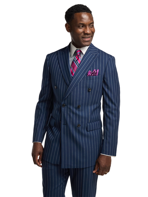 ジャケット・アウター Wool Chambray Peaked Lapel Double Prime-Over Wool Chambray Peaked Lapel Double Tailored Jacket