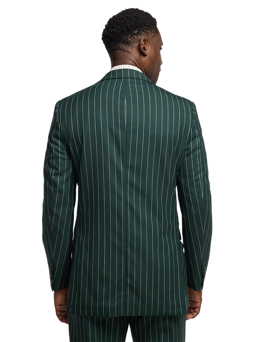 Alternate Image of Wool Stretch Stripe Double Breasted Peak Lapel Suit Jacket-6