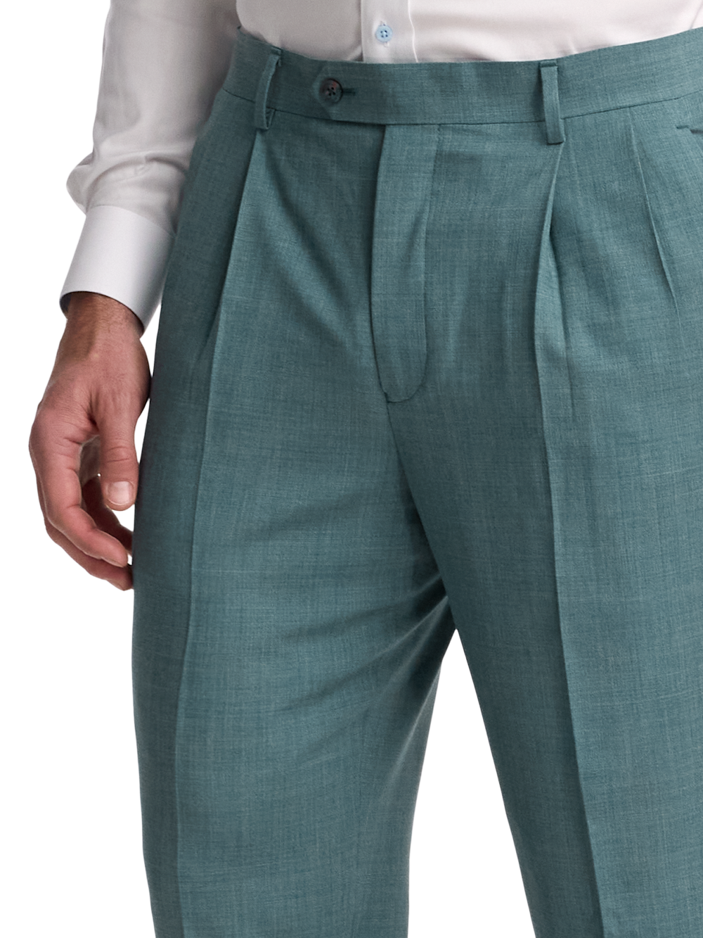 Alternate Image of Wool Bengaline Pleated Suit Pants-2