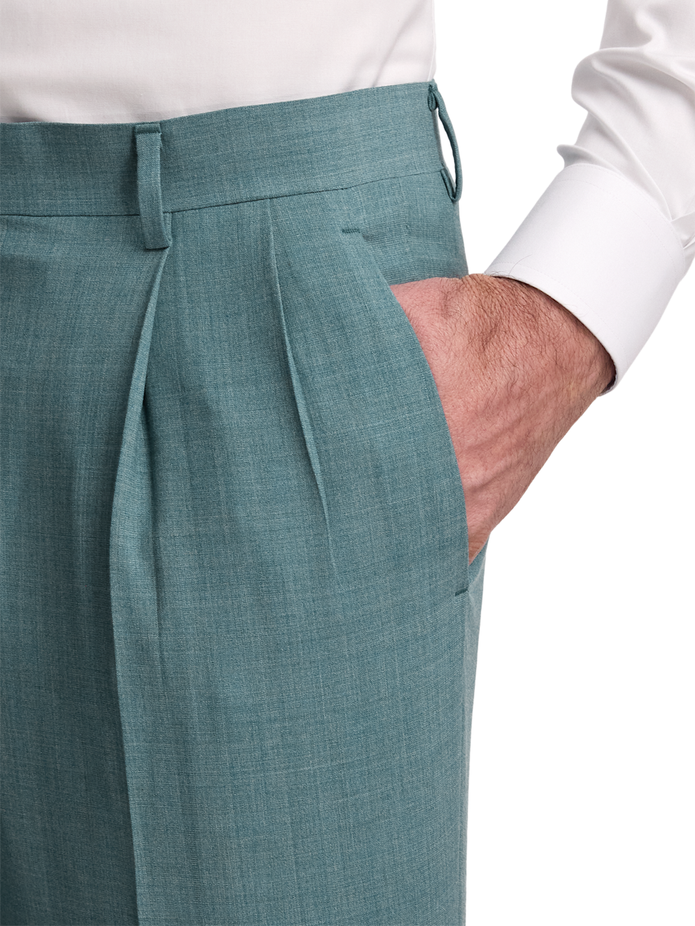 Alternate Image of Wool Bengaline Pleated Suit Pants-3