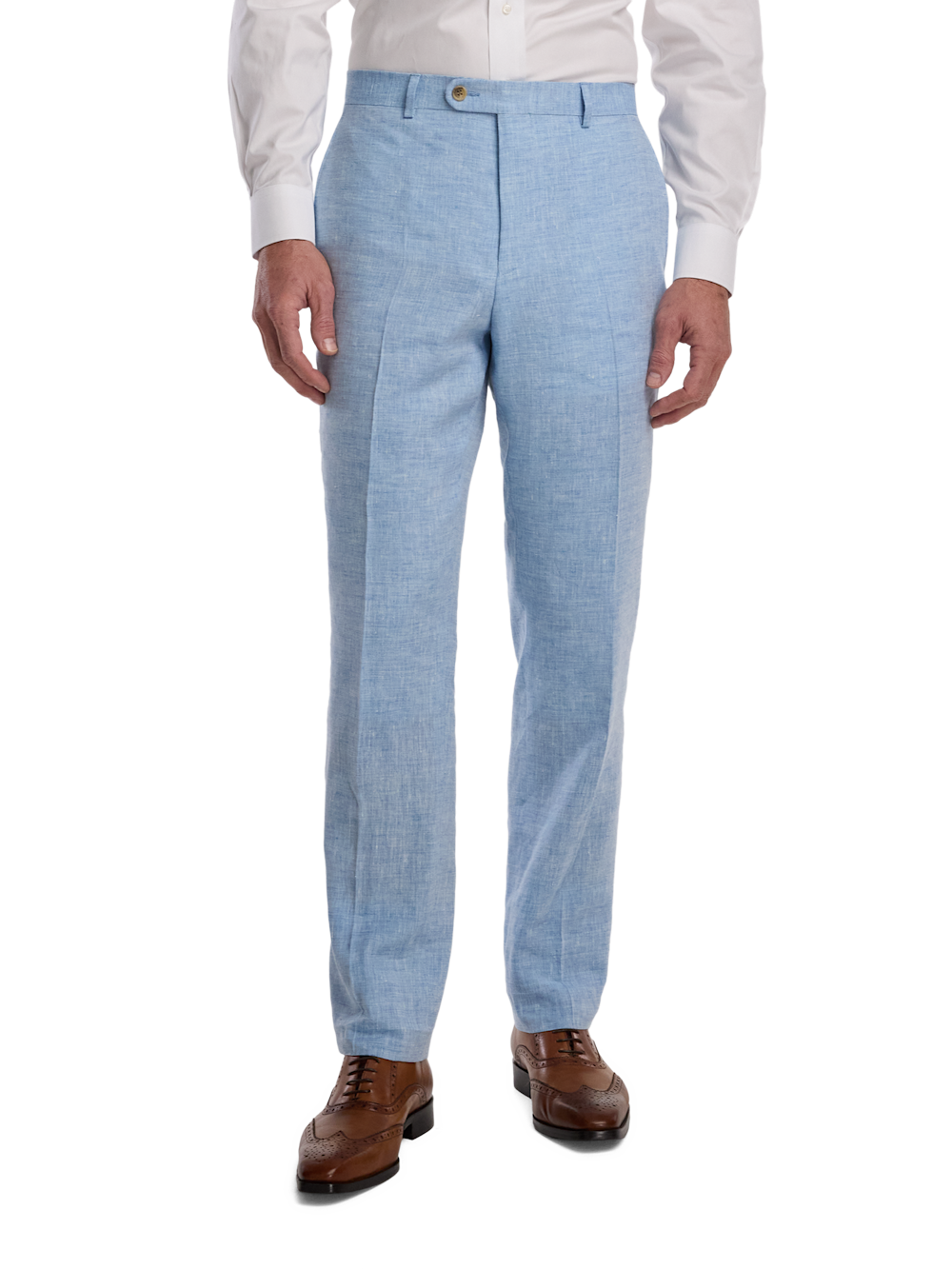 Alternate Image of Italian Linen Blend Single Breasted Notch Lapel Suit Pant-1