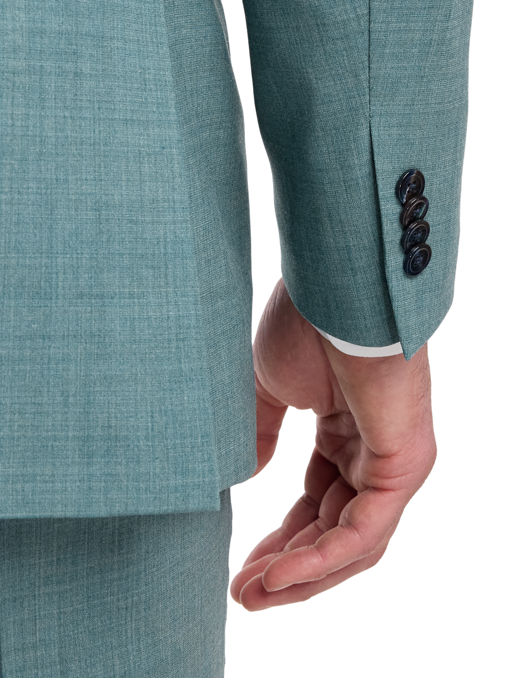 Alternate Image of Wool Bengaline Single Breasted Peak Lapel Suit Jacket-2