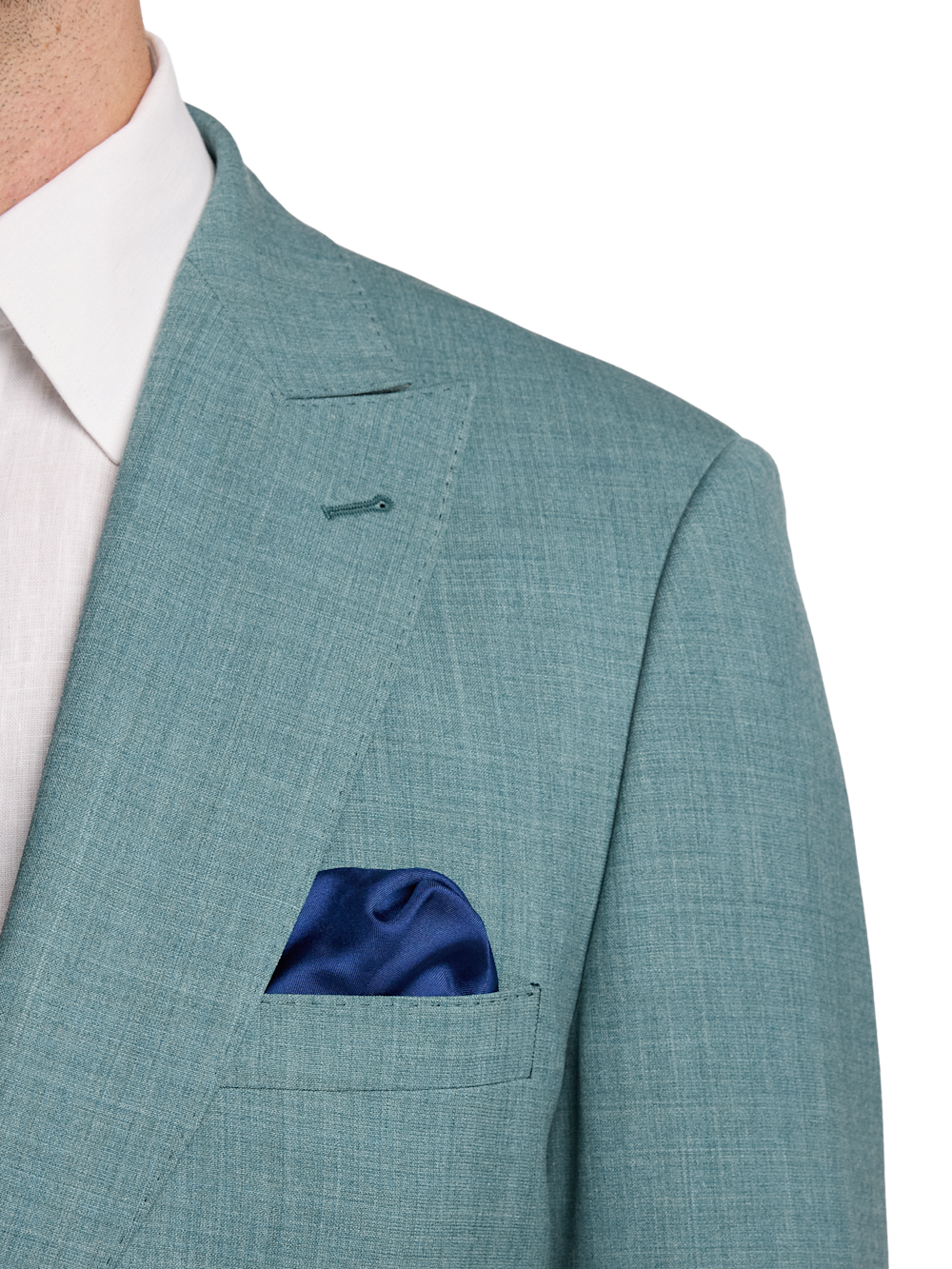 Alternate Image of Wool Bengaline Single Breasted Peak Lapel Suit Jacket-5