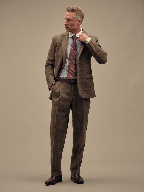 Donegal Suit Jacket - Brown Multi
