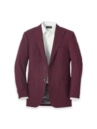 Pinstripe Suit Jacket - LIGHT INDIGO