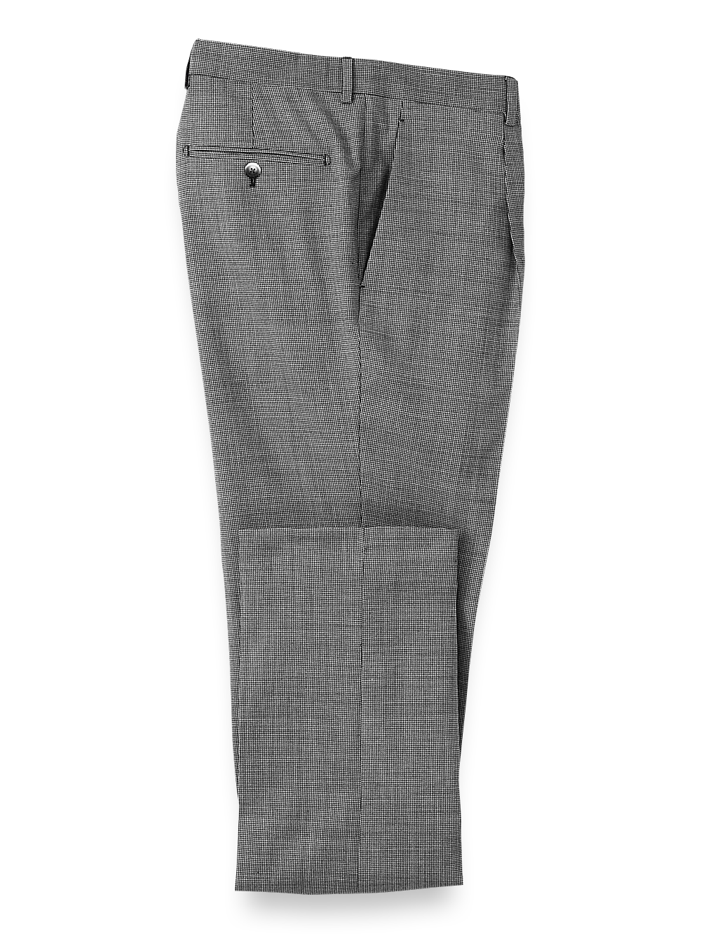 Product Image of Wool Micro Check Single Pleat Suit Pants-Black