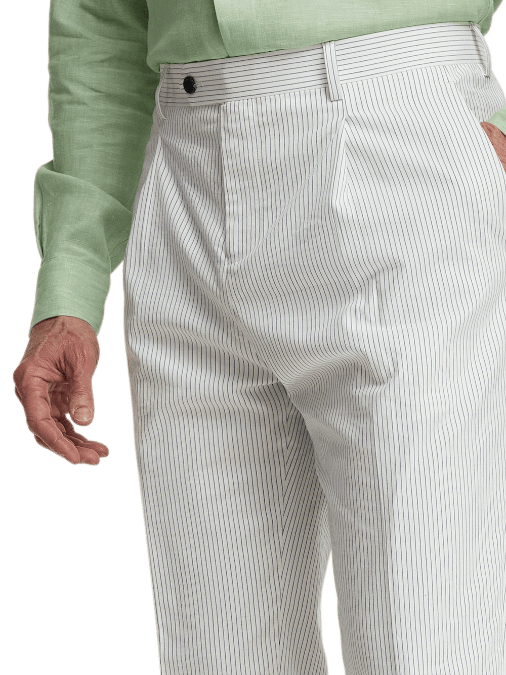 Alternate Image of Cotton Stretch Stripe Seersucker Single Pleat Suit Pants-4