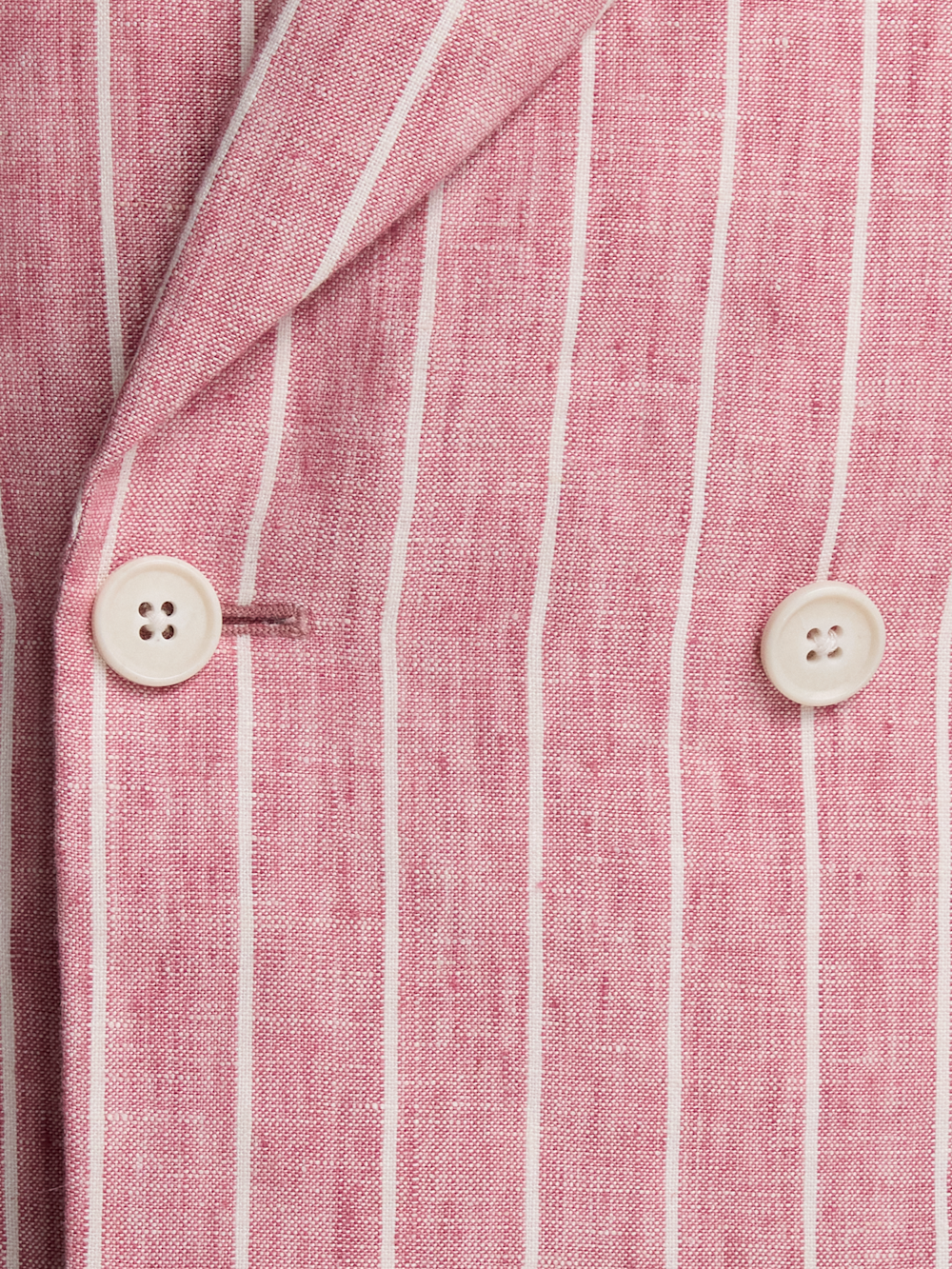 Alternate Image of Pinstripe Linen Double Breasted Peak Lapel Suit Jacket-4