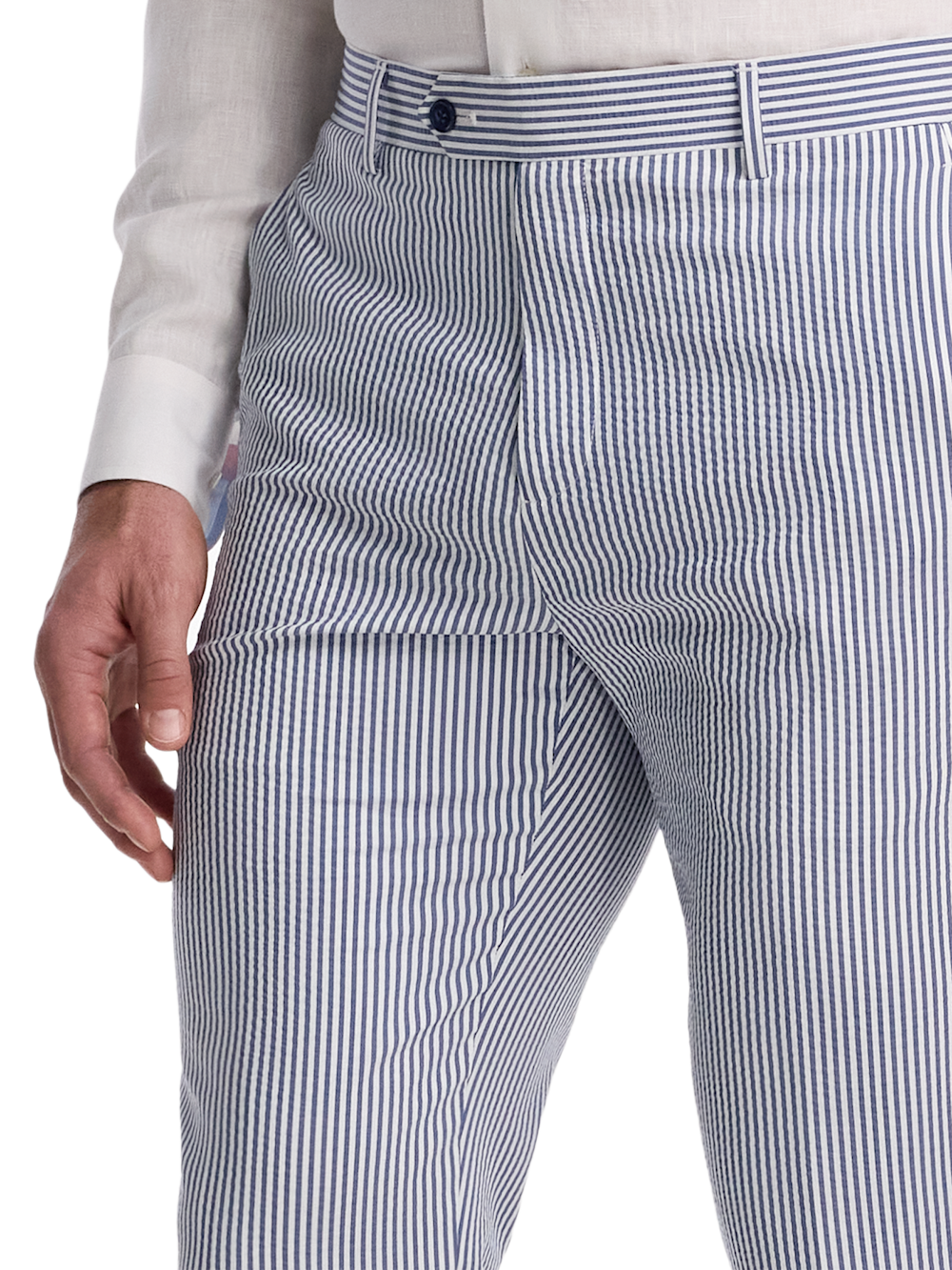 Alternate Image of Stripe Seersucker Flat Front Suit Pants-2