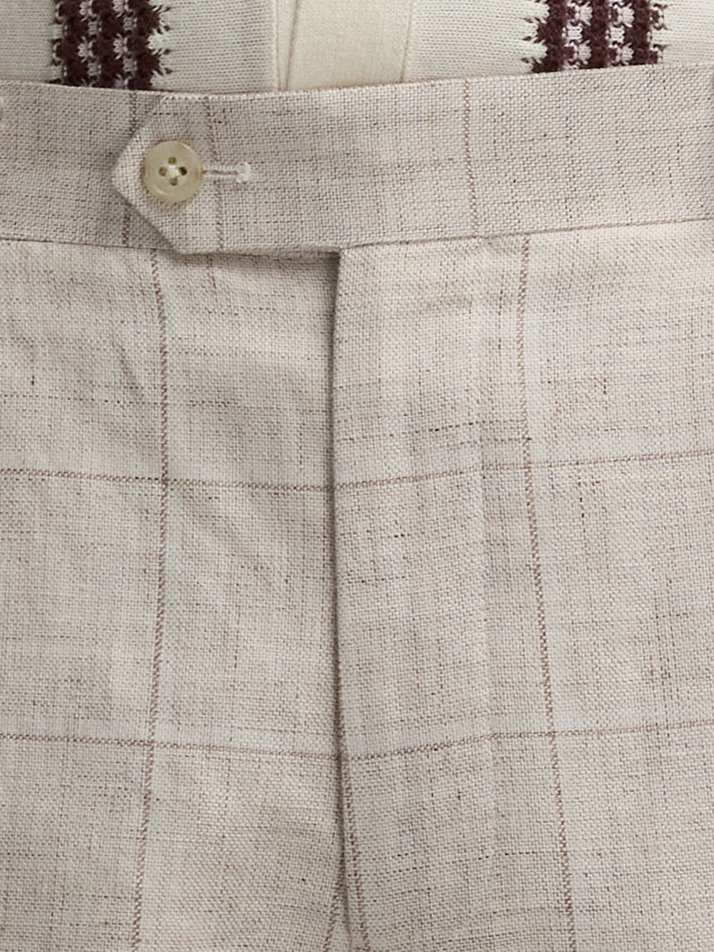 Alternate Image of Windowpane Linen Single Pleat Suit Pants-4