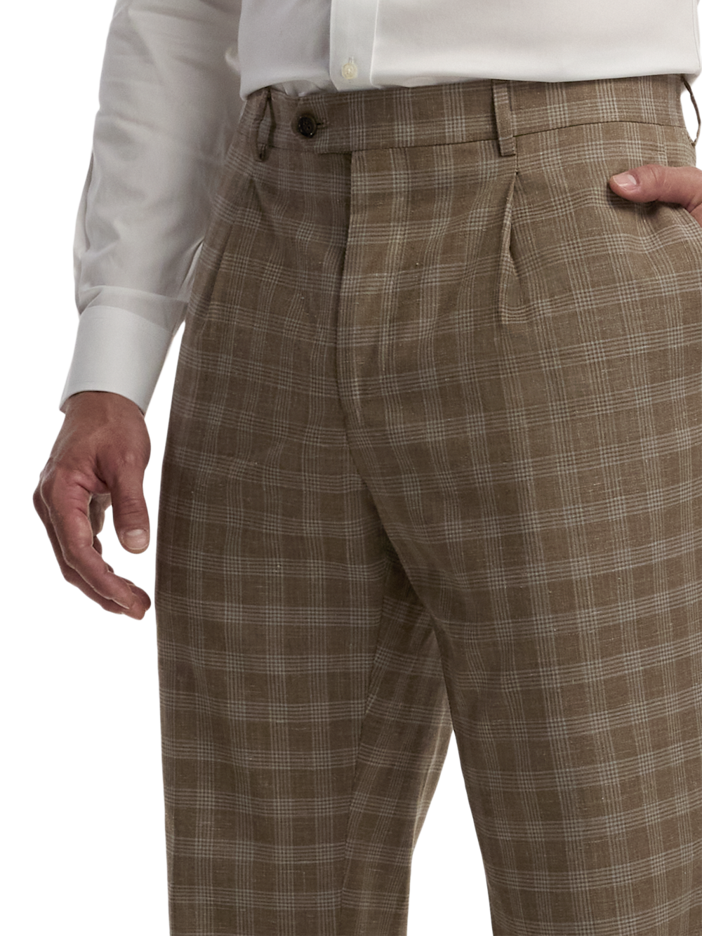 Alternate Image of Plaid Cotton Blend Single Pleat Suit Pants-2