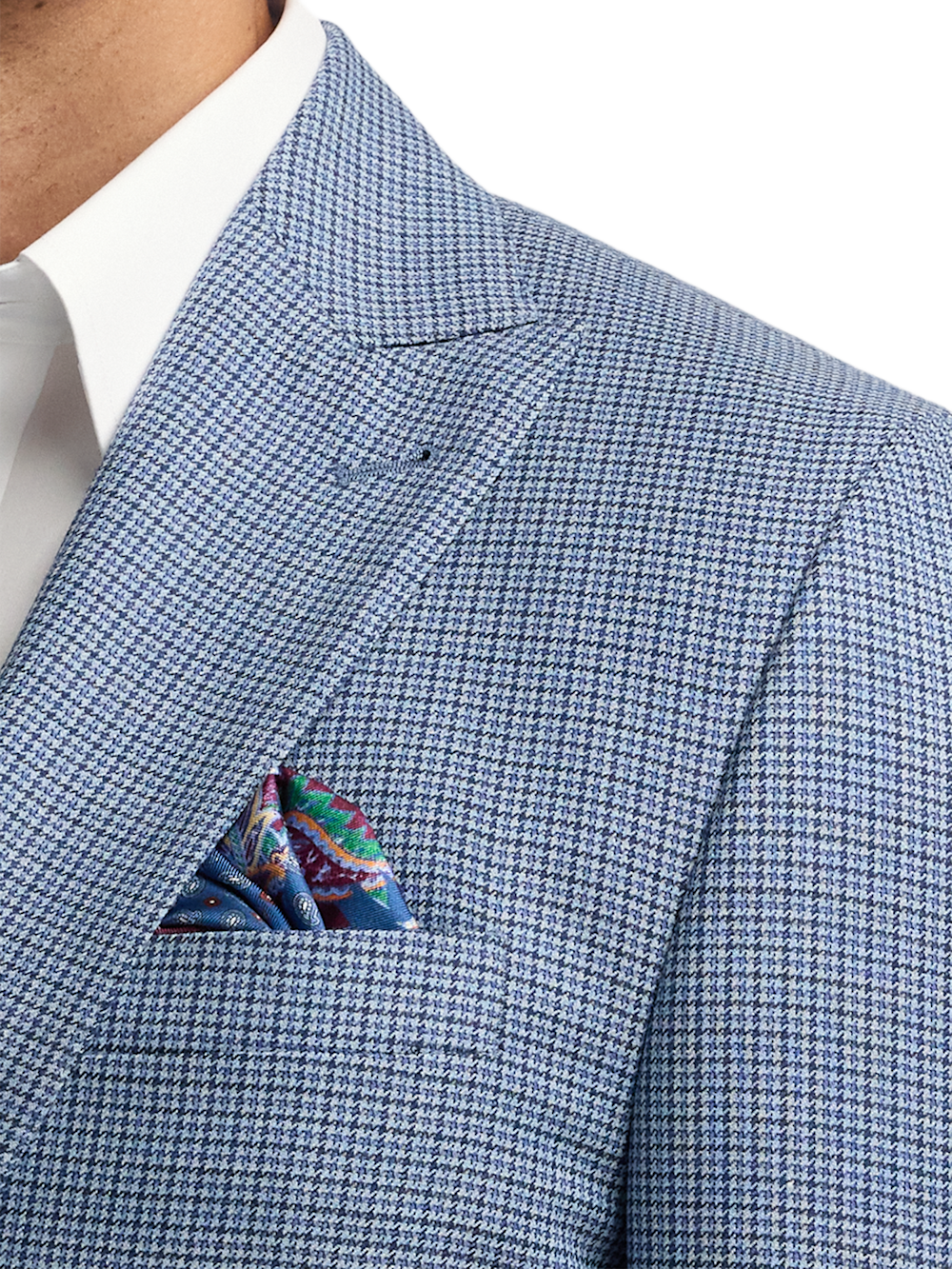 Alternate Image of Houndstooth Wool Blend Single Breasted Peak Lapel Suit Jacket-5