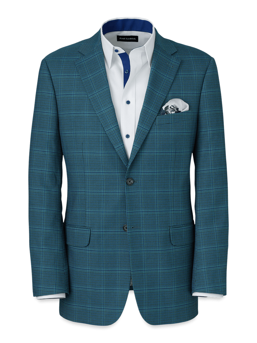 【WELLDER】Houndstooth Check Coat Houndstooth Check Wool Coat