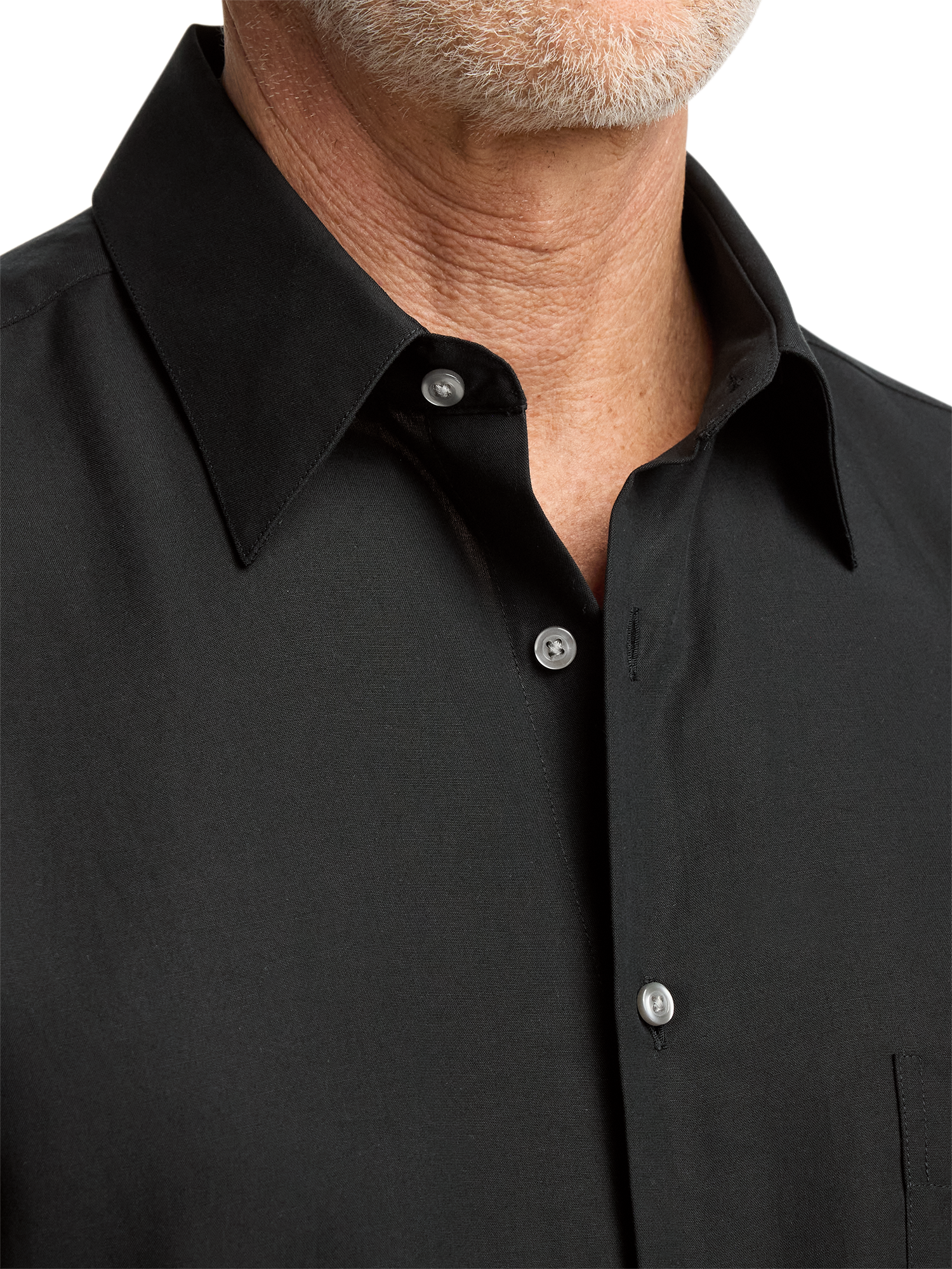 Lyocell Solid Casual Shirt - Black Paul Fredrick Lyocell Solid Casual Shirt - Black Paul Fredrick