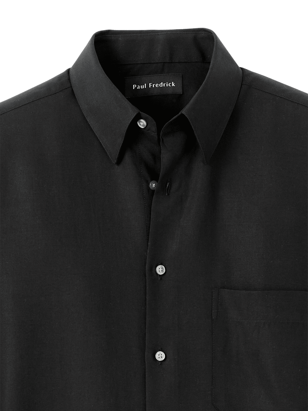 Lyocell Solid Casual Shirt - Black Slim Fit / Small Lyocell Solid Casual Shirt - Black Slim Fit / Small