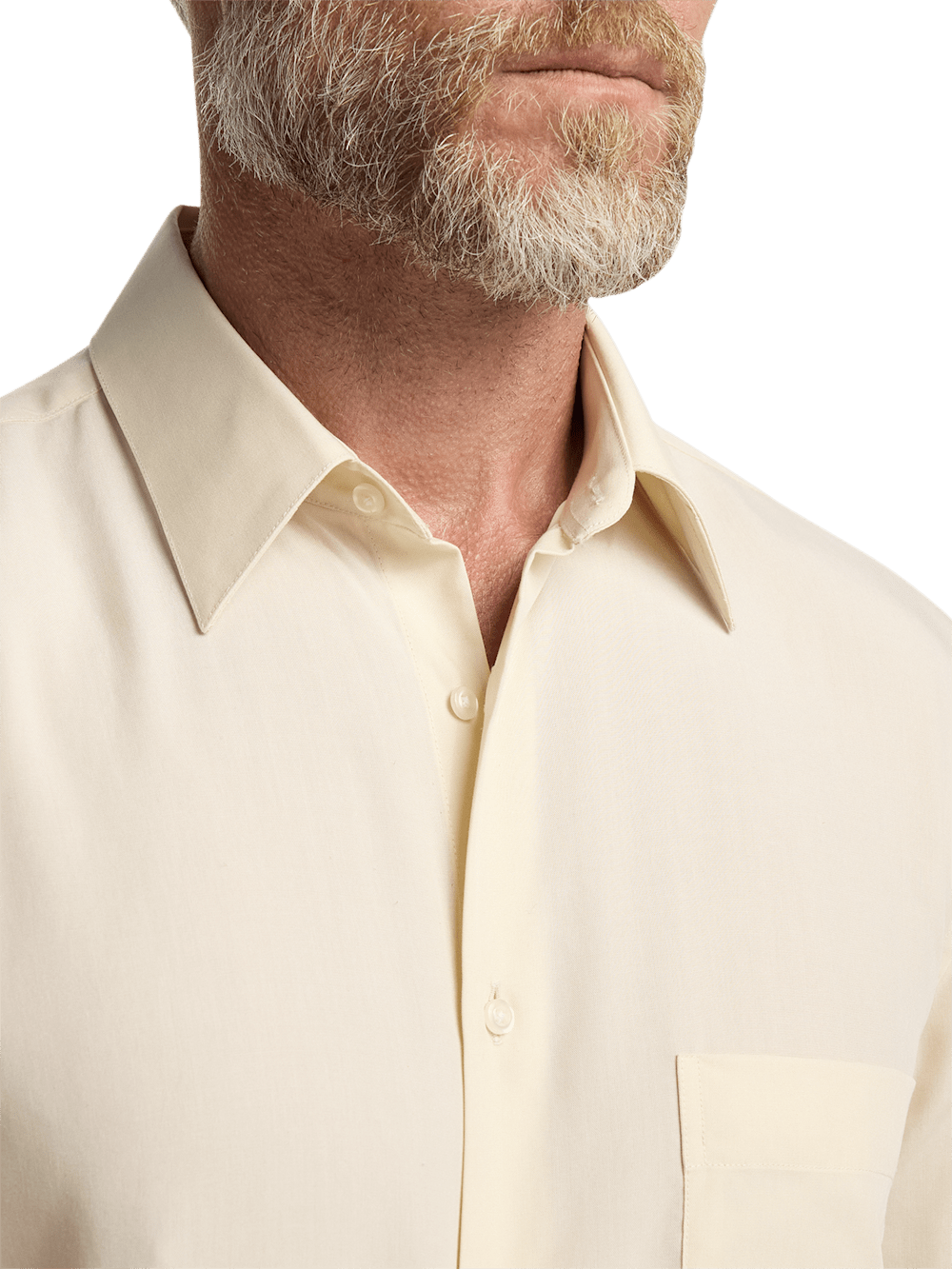 Lyocell Solid Casual Shirt - Ivory Classic Fit / 4X Large Tall Lyocell Solid Casual Shirt - Ivory Classic Fit / 4X Large Tall