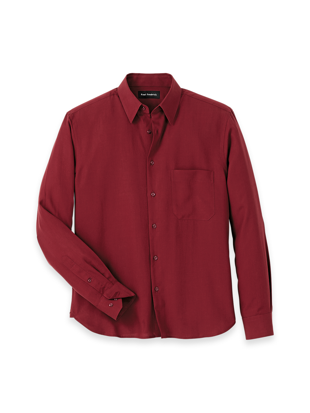 Product Image of Lyocell Solid Casual Shirt-Burgundy