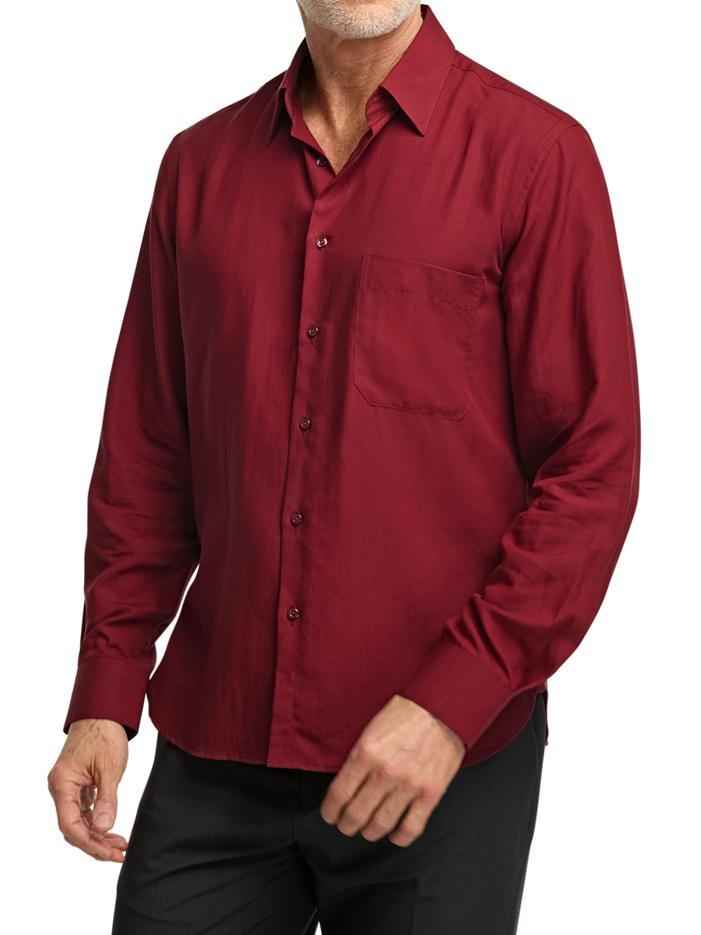 Alternate Image of Lyocell Solid Casual Shirt-1