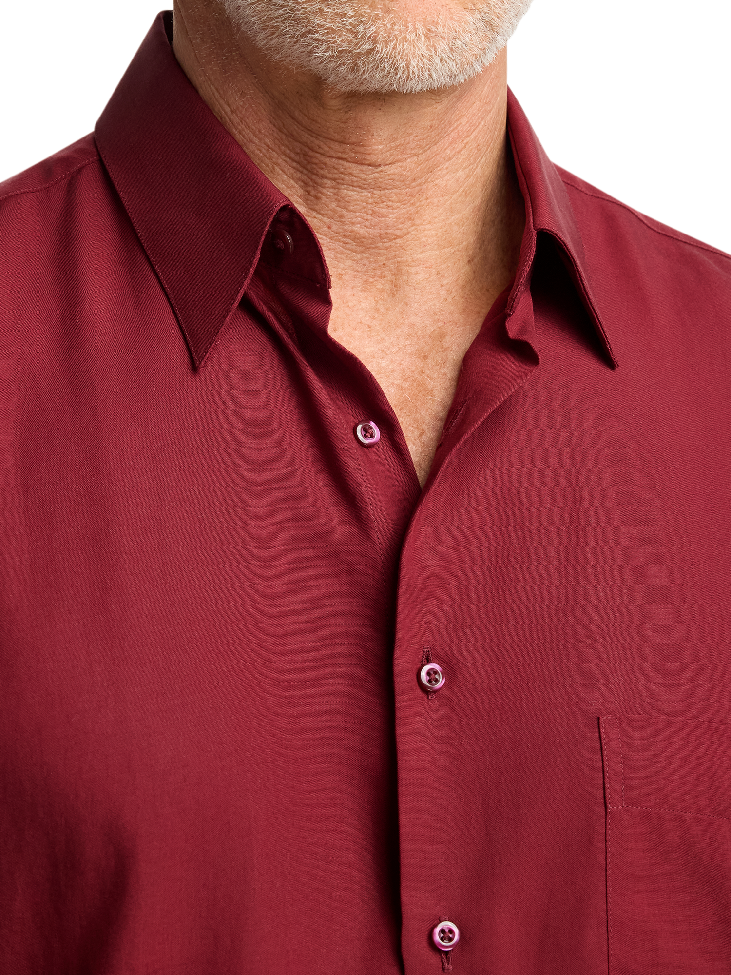 Lyocell Solid Casual Shirt - Burgundy