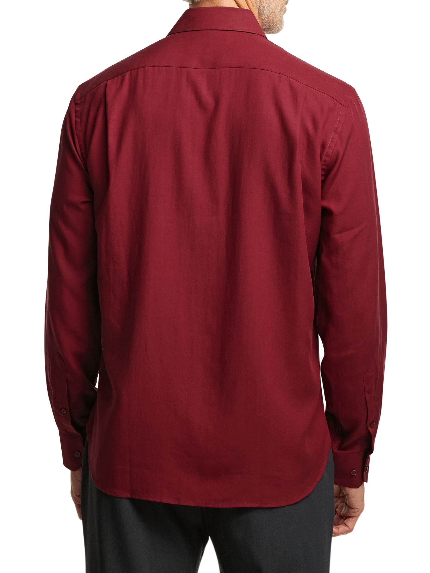 Lyocell Solid Casual Shirt - Burgundy
