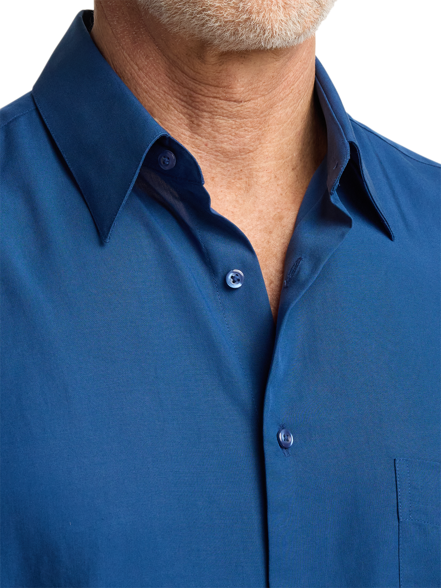 Lyocell Solid Casual Shirt - Blue