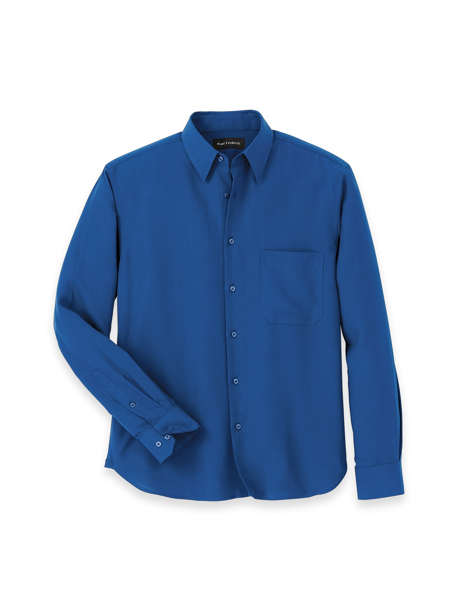 Lyocell Solid Casual Shirt - Blue