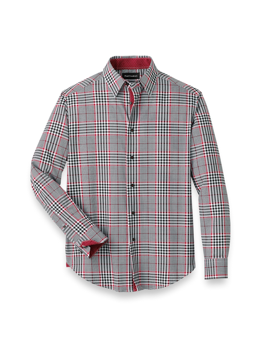 Performance Stretch Plaid Casual Shirt