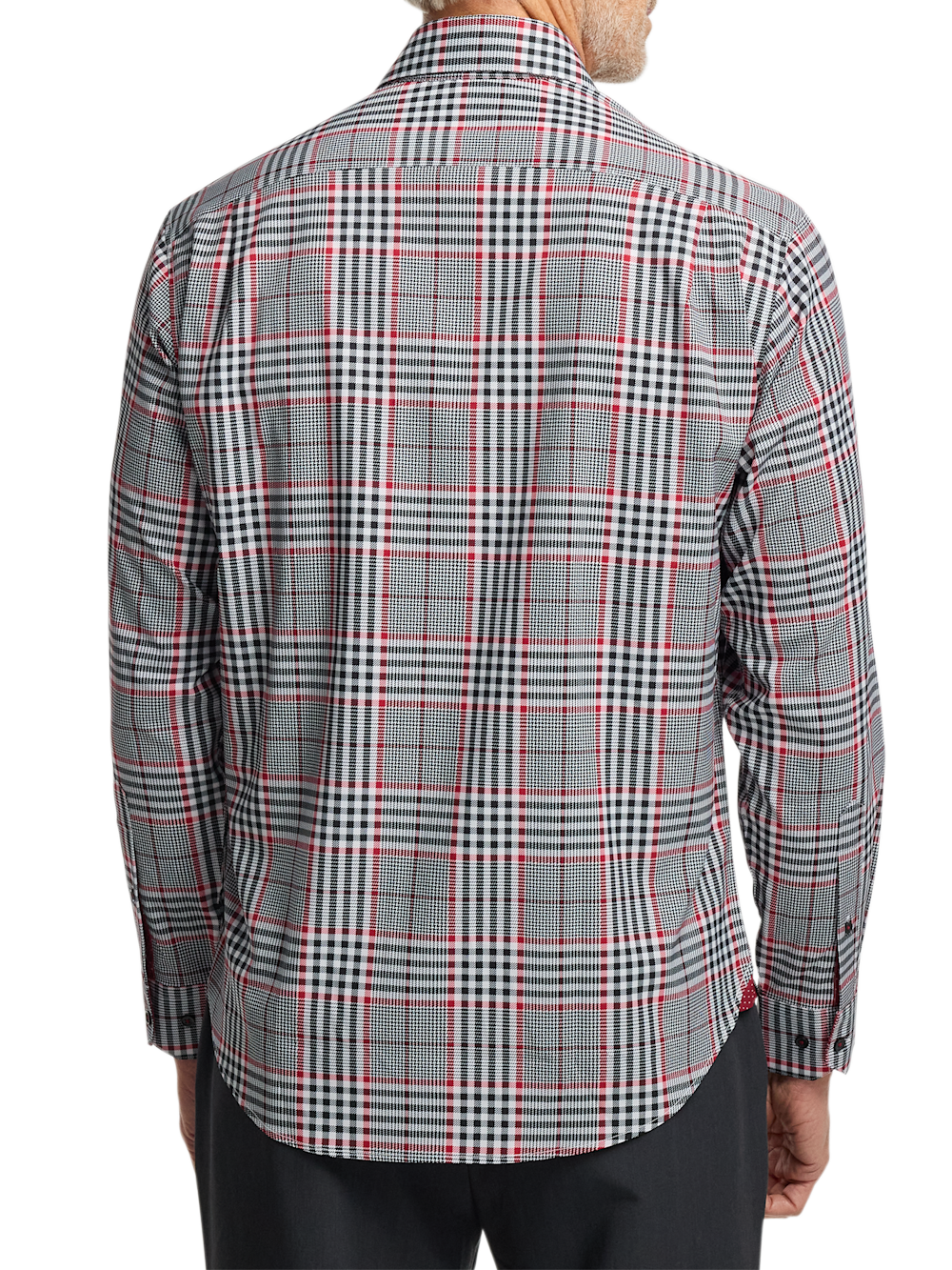 Alternate Image of Performance Stretch Plaid Casual Shirt-4