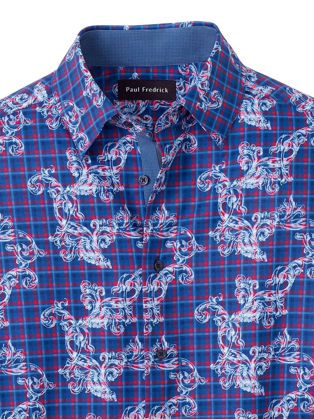 Performance Stretch Check Casual Shirt - Navy/red XX Large Tall Performance Stretch Check Casual Shirt - Navy/red XX Large Tall