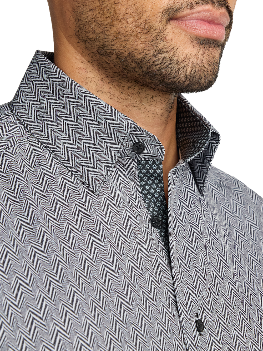 Alternate Image of Performance Stretch Chevron Casual Shirt-2
