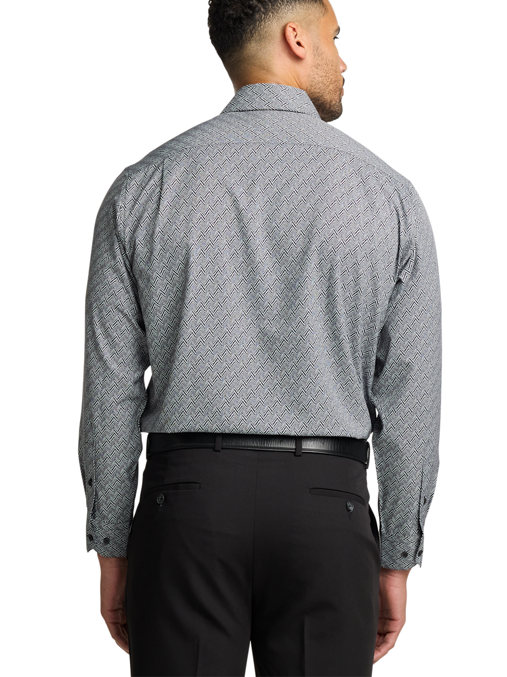 Alternate Image of Performance Stretch Chevron Casual Shirt-4