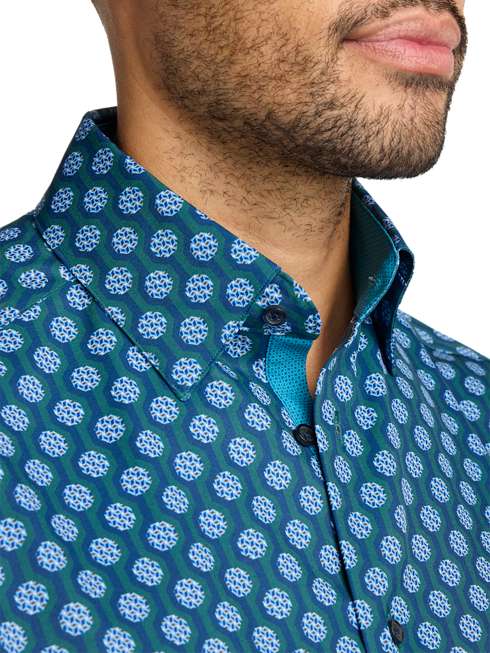 Alternate Image of Performance Stretch Medallion Casual Shirt-2