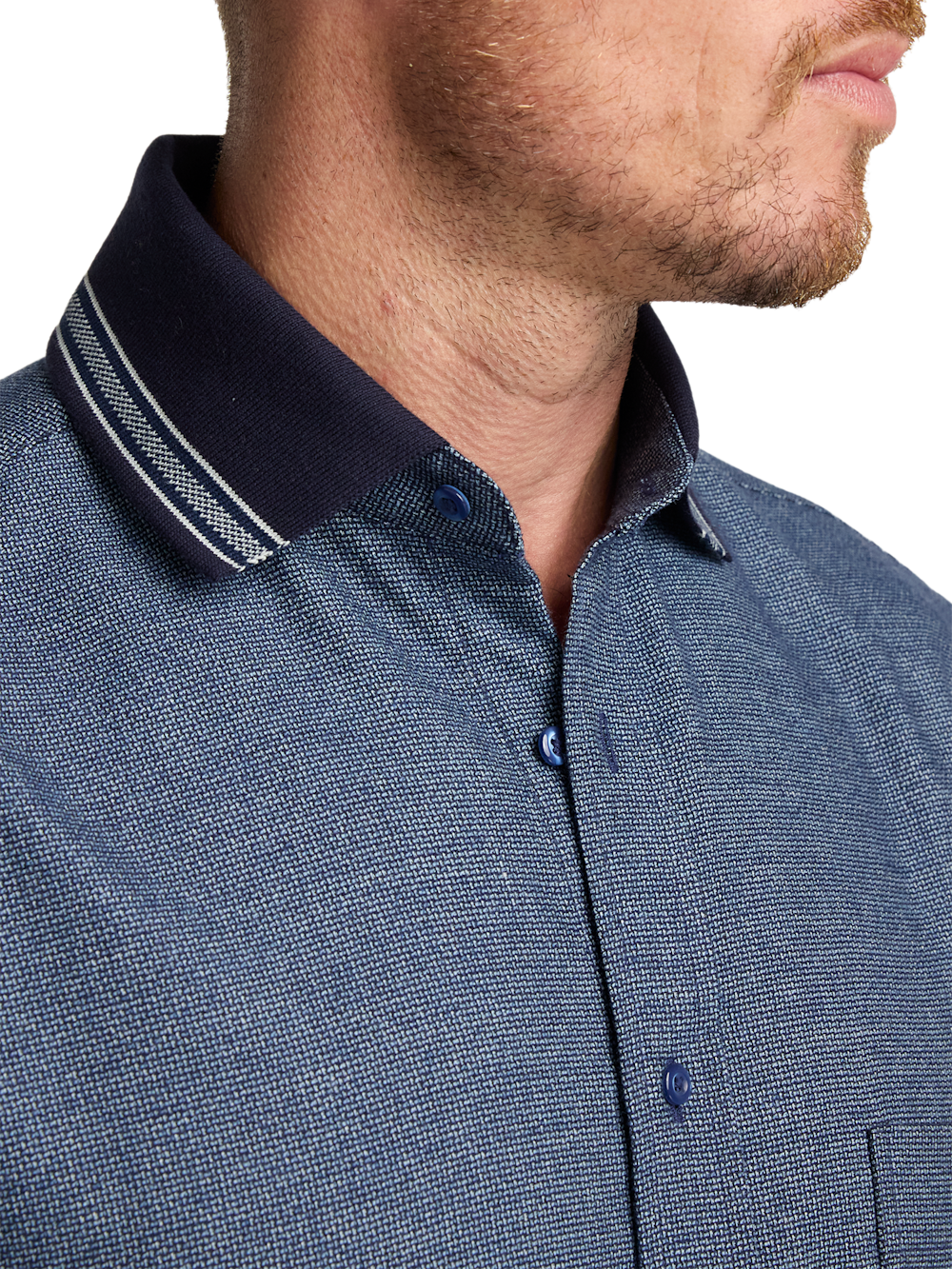 polyester blend dress shirts Men's Performance Dress Long Sleeve Button-Down Shirt