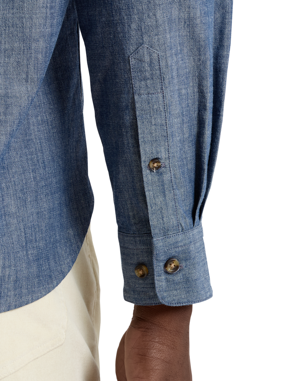 Alternate Shot of Men's Denim Blue  Shirts  - 3
