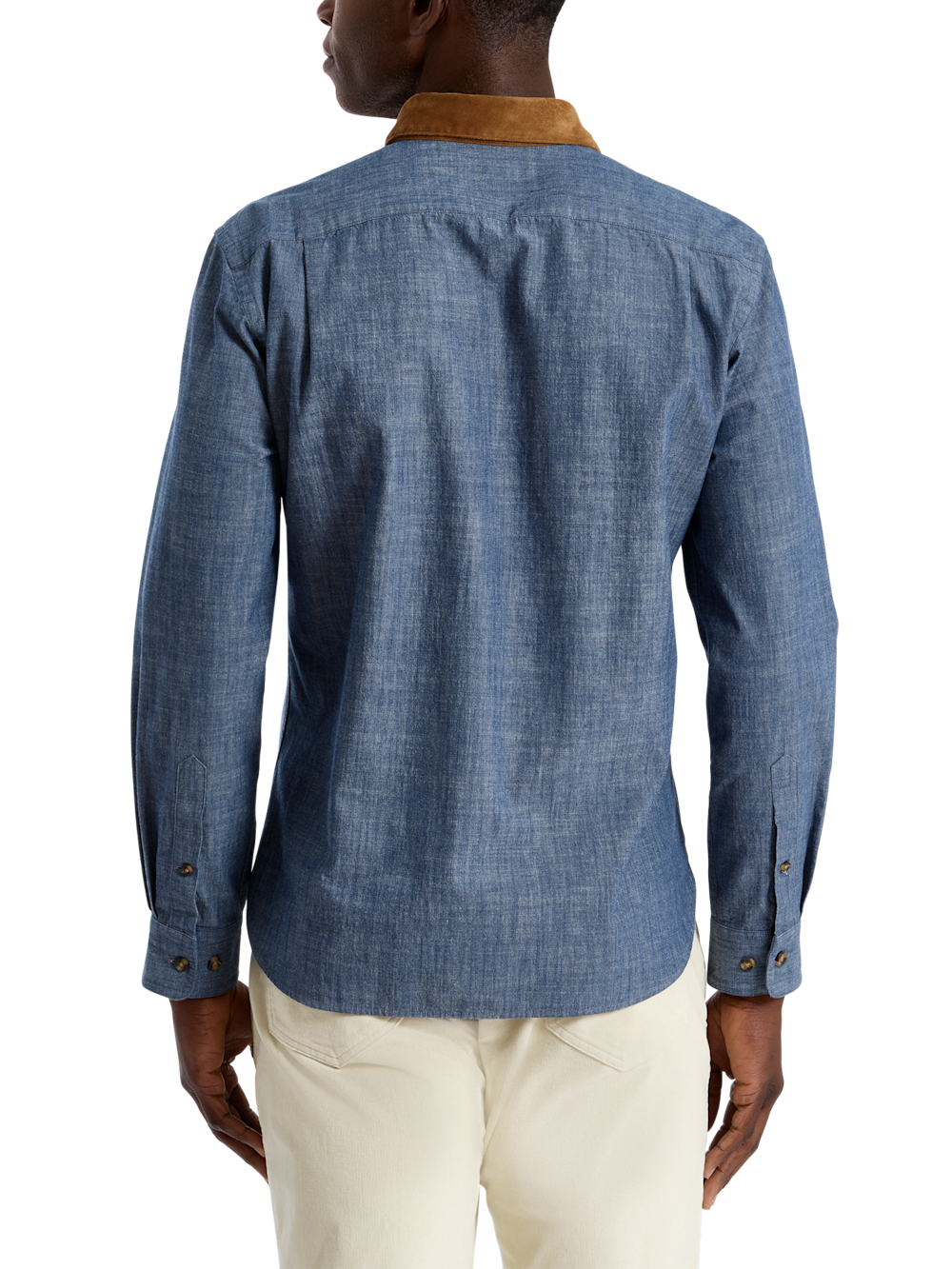 Alternate Shot of Men's Denim Blue  Shirts  - 4