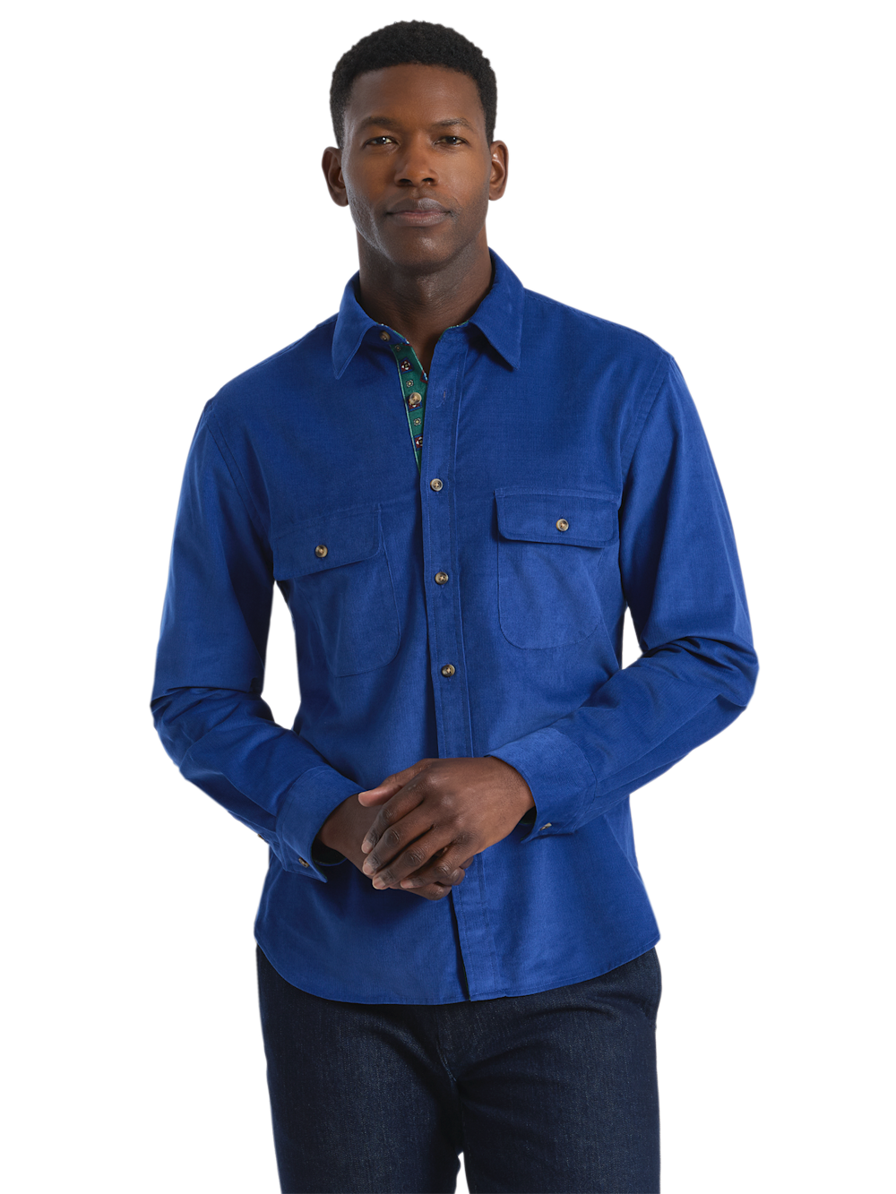 Alternate Shot of Men's blue  Shirts  - 1