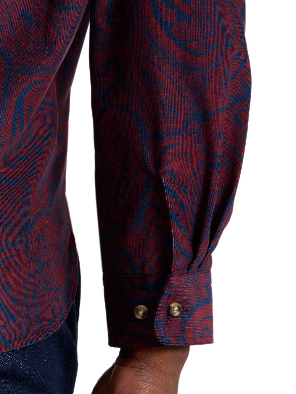 Alternate Shot of Men's burgundy multi  Shirts  - 3