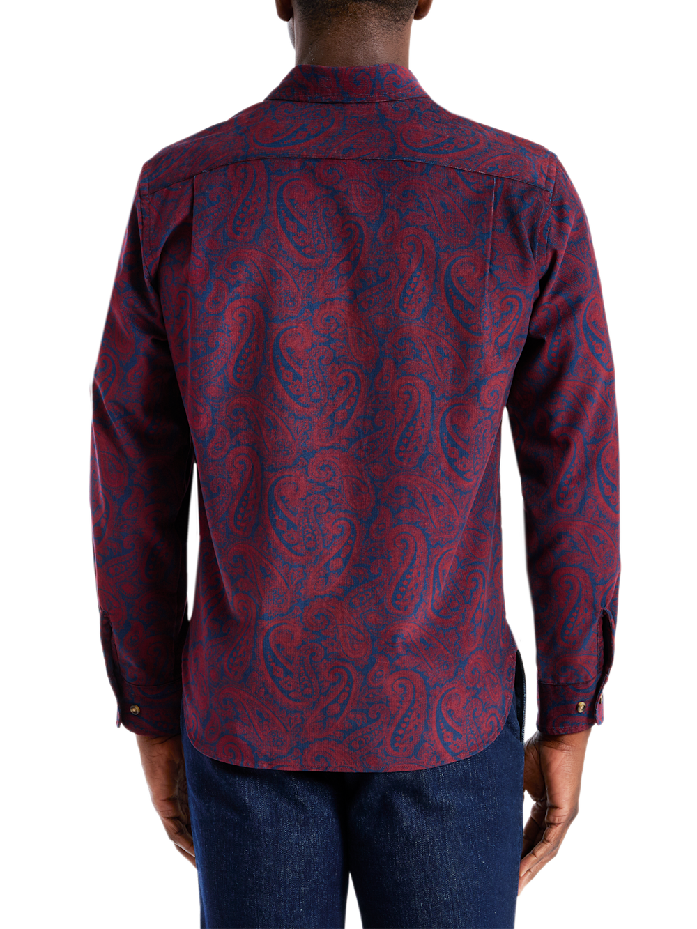 Alternate Shot of Men's burgundy multi  Shirts  - 4