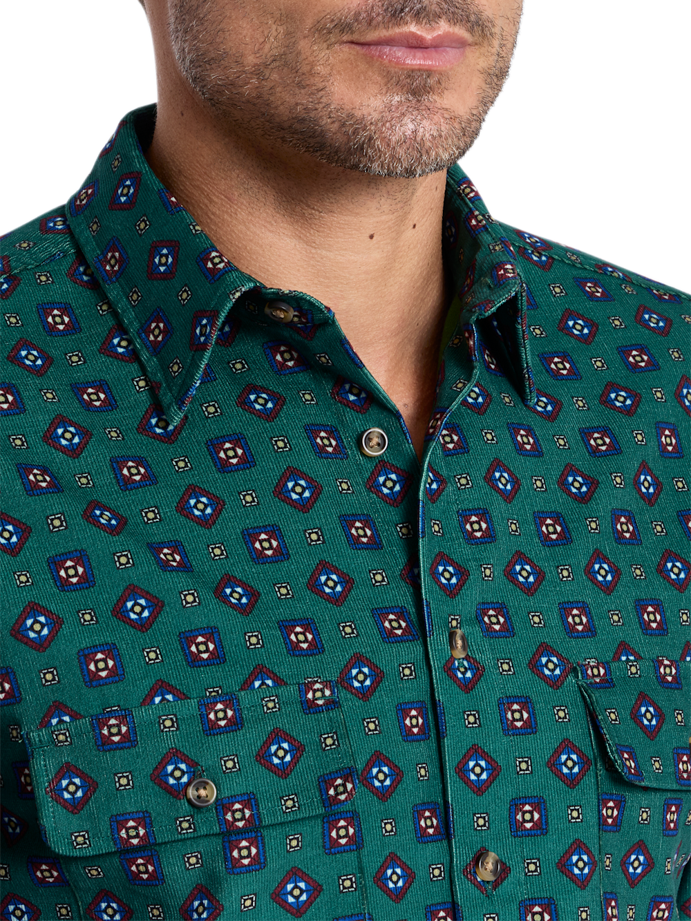 Alternate Shot of Men's olive  Shirts  - 2