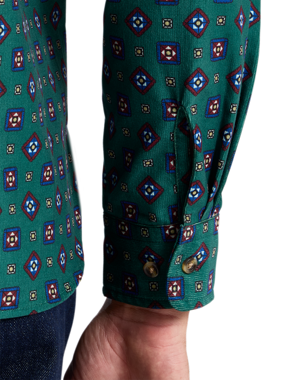 Alternate Shot of Men's olive  Shirts  - 3