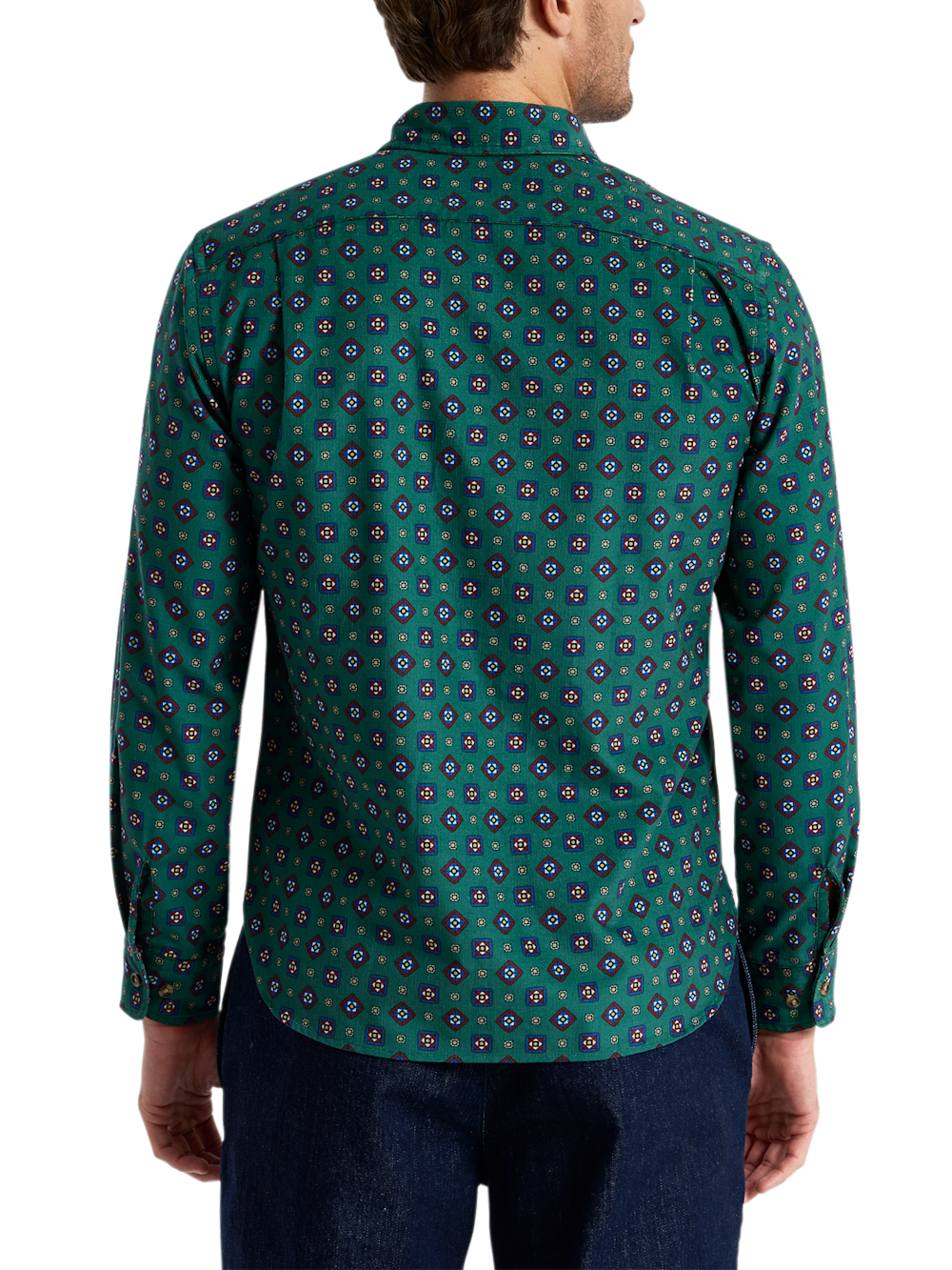 Alternate Shot of Men's olive  Shirts  - 4