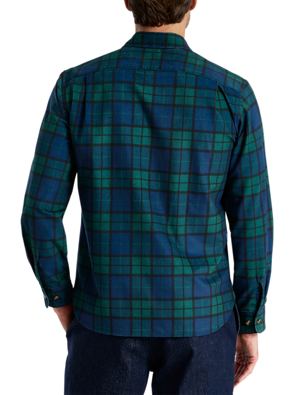 Alternate Shot of Men's navy/green  Shirts  - 4