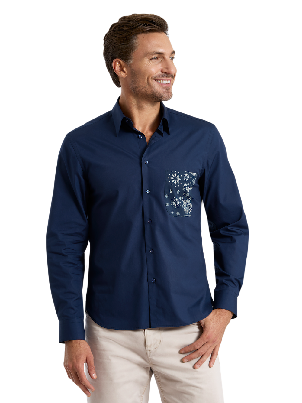 Alternate Shot of Men's navy  Shirts  - 1
